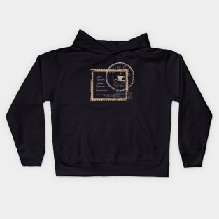 Vintage Coffee house dark stamp design Kids Hoodie